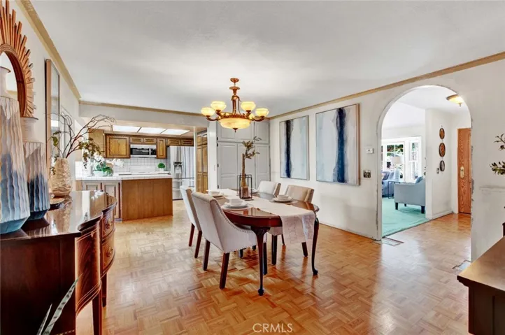 Dine or entertain in a spacious dining room located in the heart
of the home