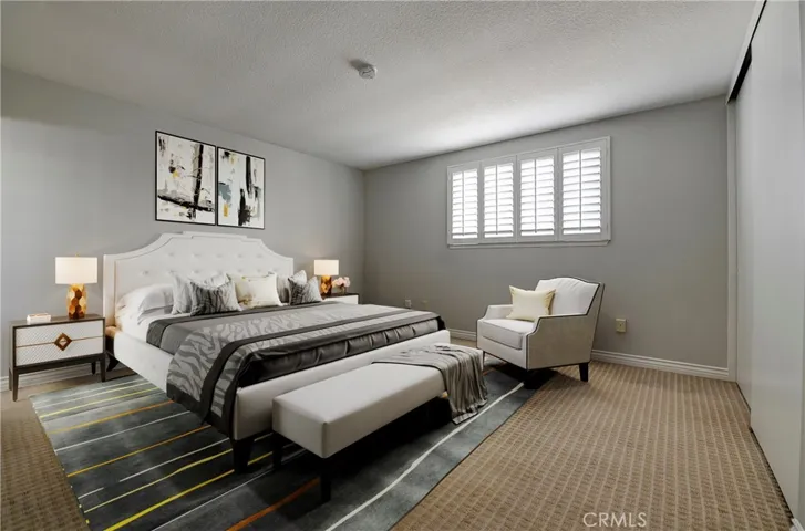 Virtual Staging of Primary Bedroom