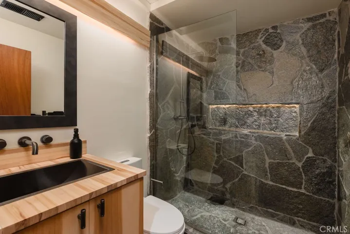 Custom stone shower