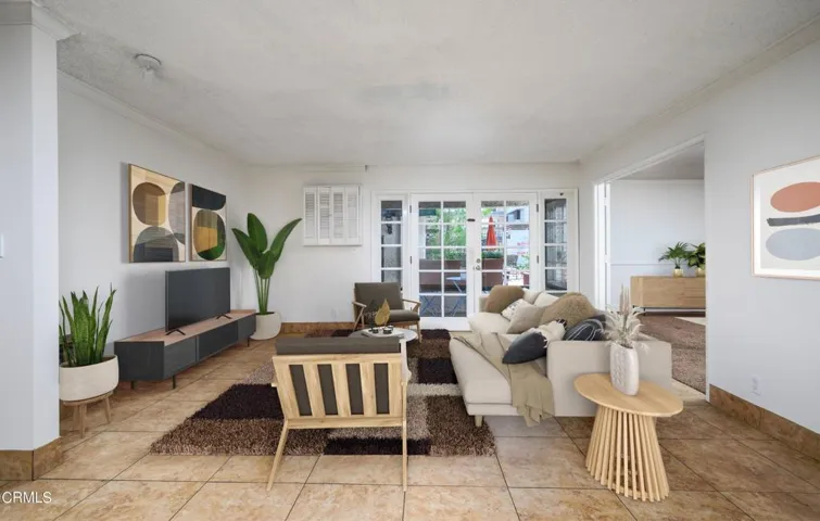 Living room staged