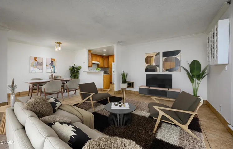 Living room staged