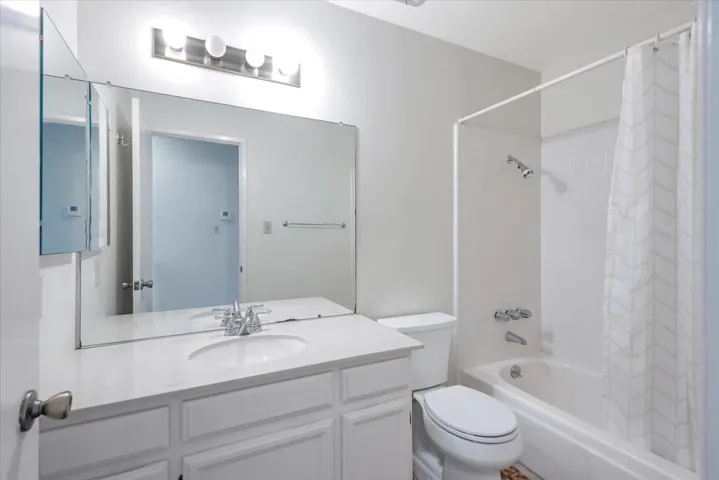 Clean hallway bathroom