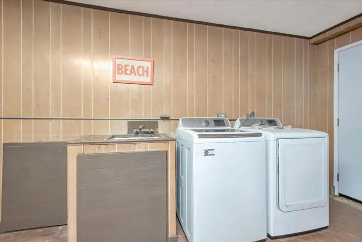 Washer and dryer in the garage
