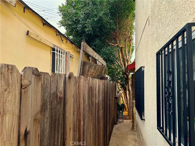 northside of exterior