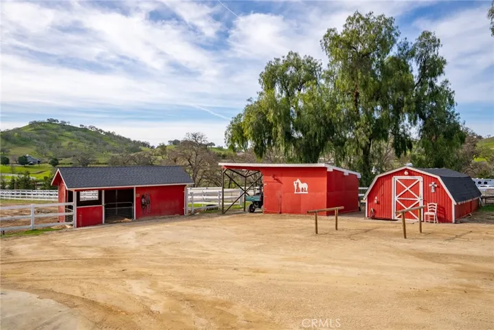 Mare motel, hay barn and storage shed