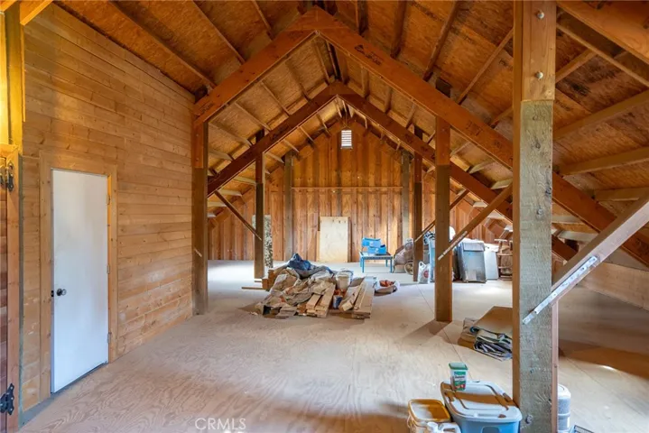 Attic in barn with half bath