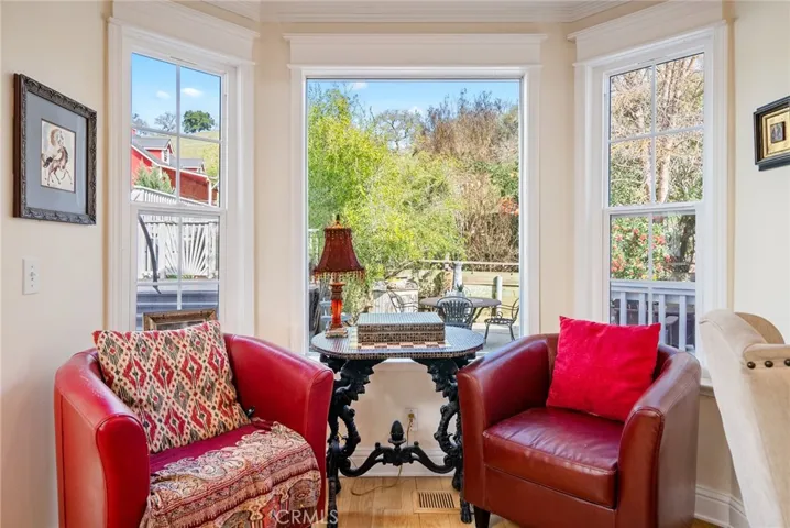 Reading nook in kitchen area