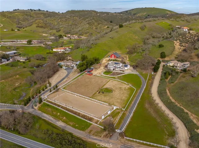 Drone shot showing outline of the property