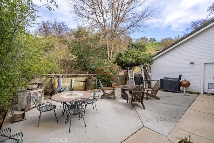 Back patio sitting area