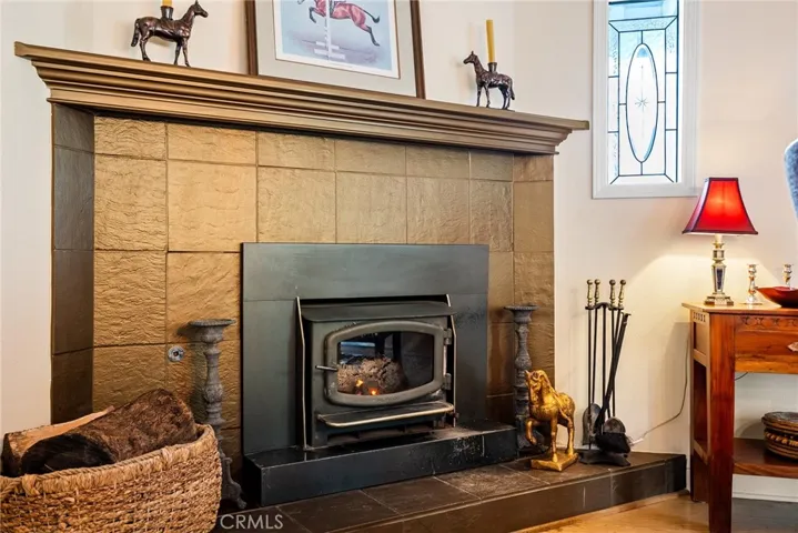 Fireplace in dining/family room