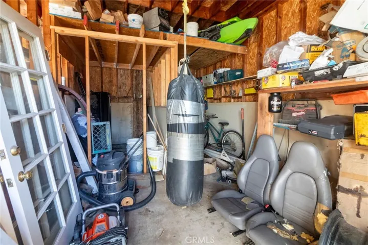 Room next to the detached garage