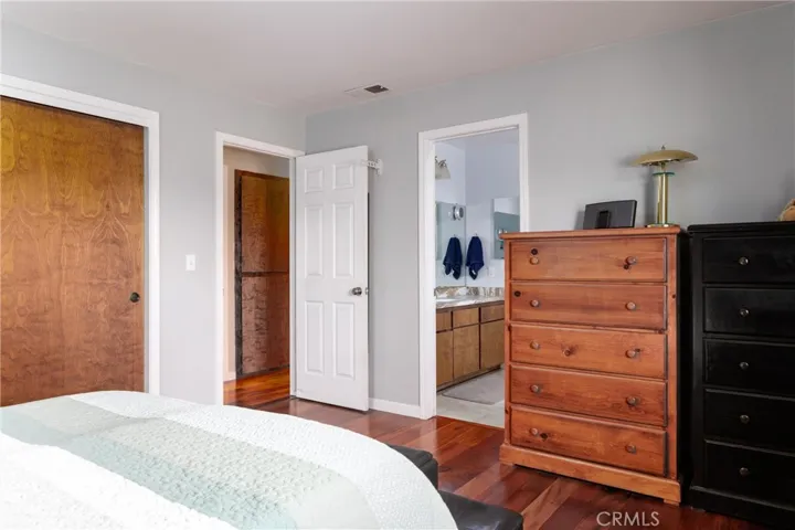 Primary bedroom and bathroom