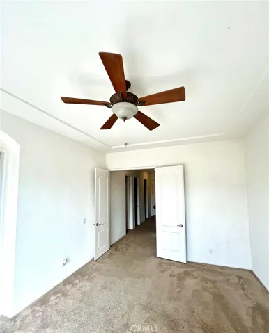 Primary suite with high ceilings