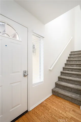 Entry leads up to the main living area!