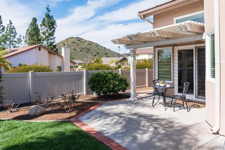 Second patio cover extends from dining room