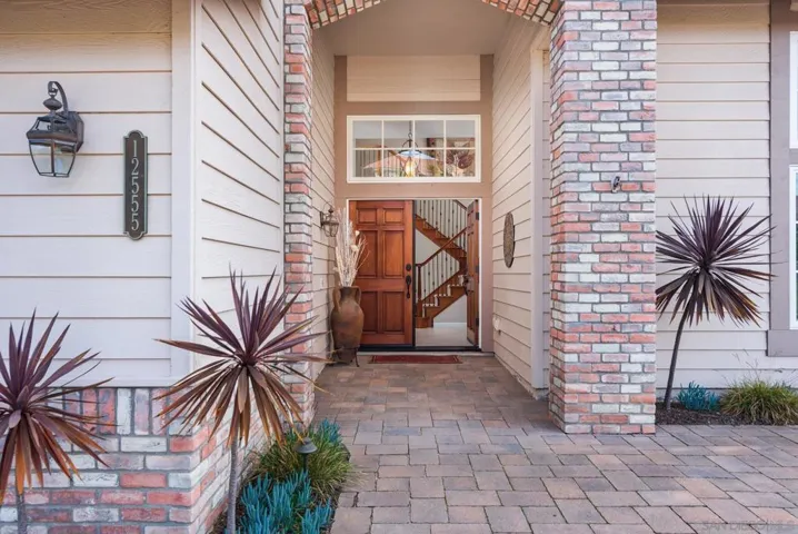 Double door covered entry