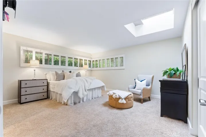 Primary bedroom with skylight