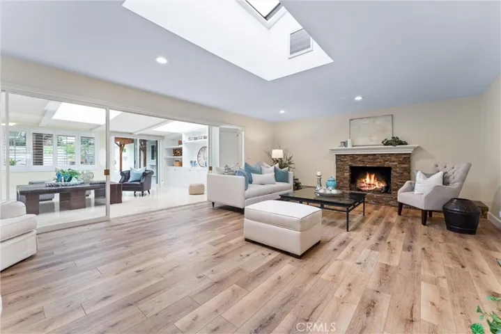 open to the family room or in this case wine tasting quarters