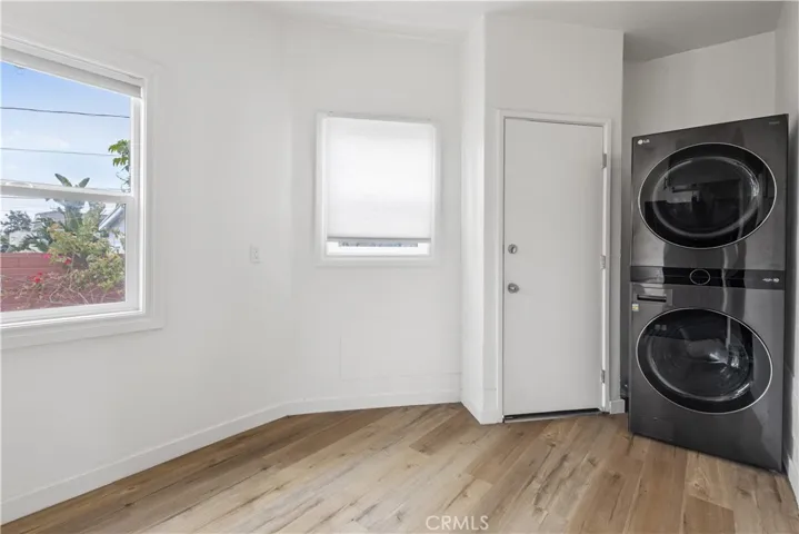 Formal Dining Area perfect for small table or breakfast nook. Stackable Washer and Dryer also included