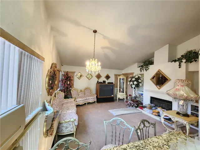 Family room with fireplace