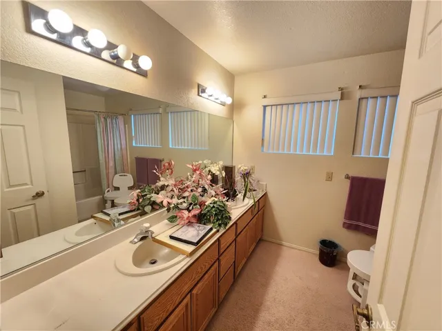 hallway bath with dual sink