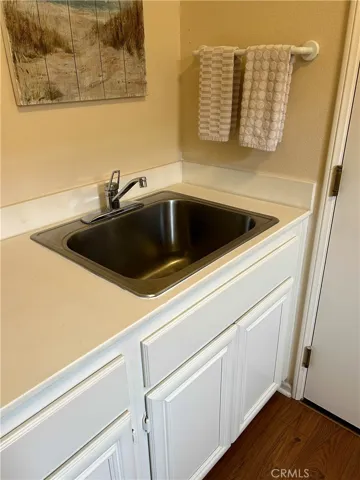 New stainless-steel sink in the laundry room