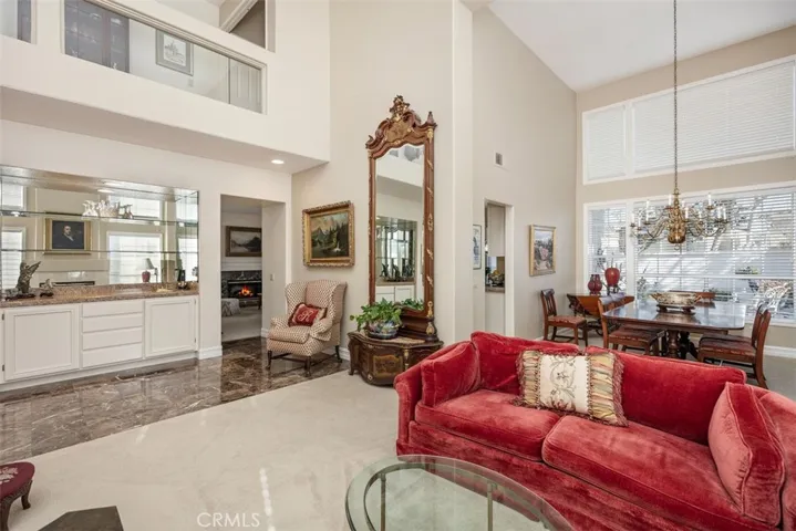 living room with bar