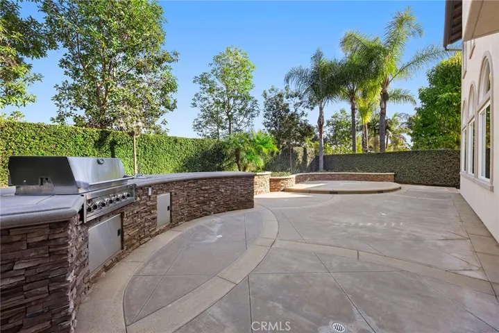 Backyard with Built-in BBQ