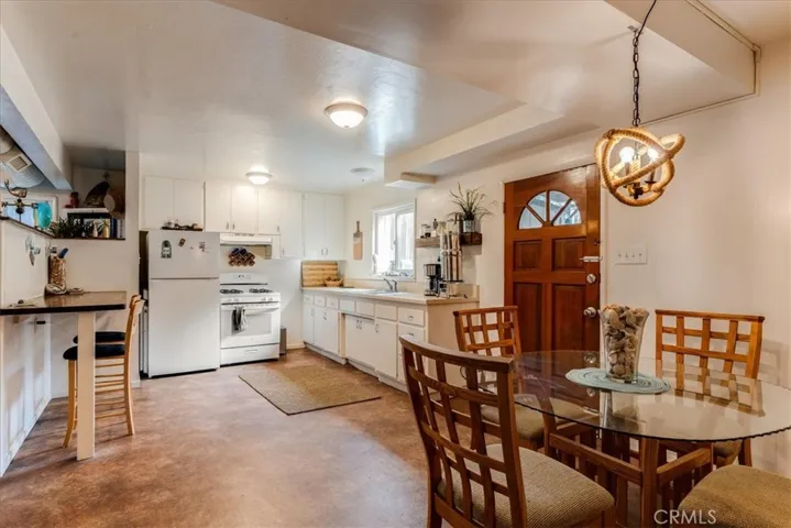 Downstairs kitchen and dining area