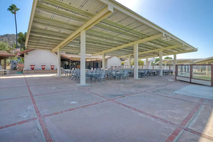 clubhouse patio area