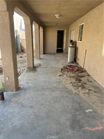 side of the house. back yard