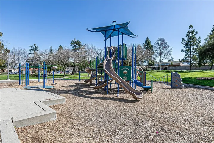 Play structures at the park next door
