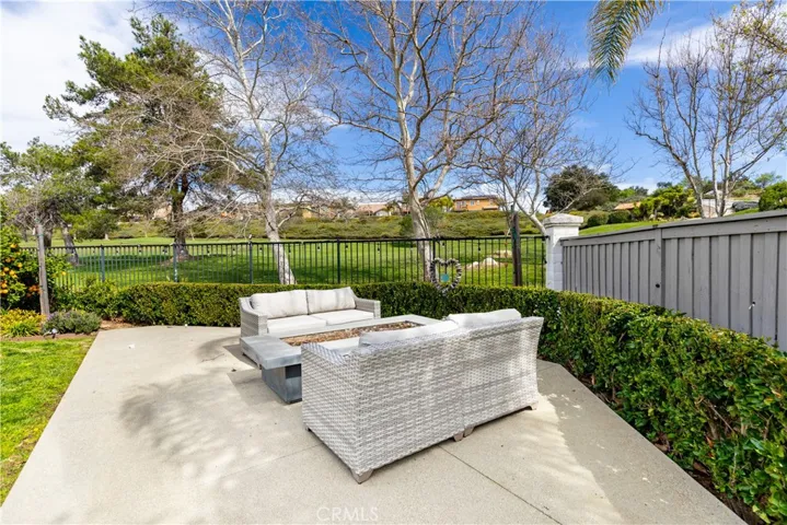 Lounge area with linear gas fire pit!