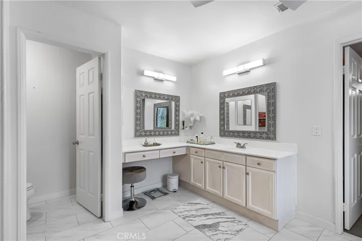 Vanity and private toilet room!
