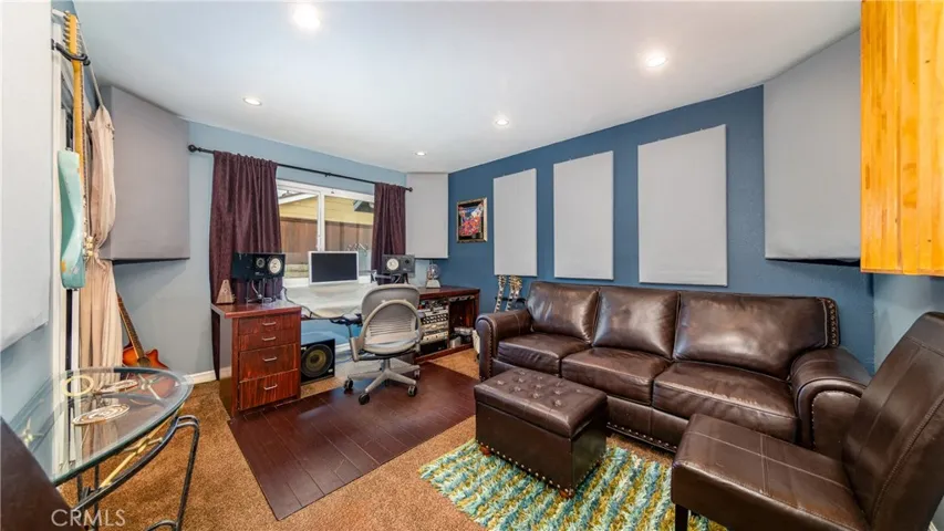 Bedroom 3 being used as recording studio.