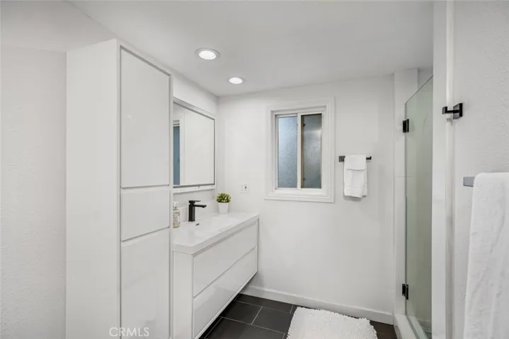 Beautifully remodeled primary bathroom.