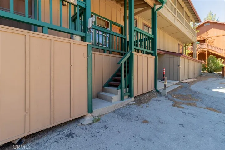 Lower entrance to hotel