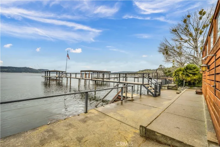 dock and boat lift, outdoor shower