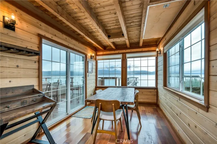 Dining room with pull down stairs to observatory

