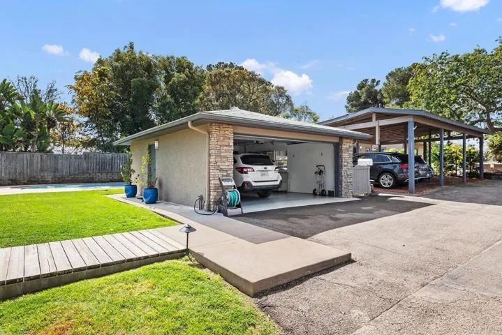 Detached 2-Car Garage and Carport