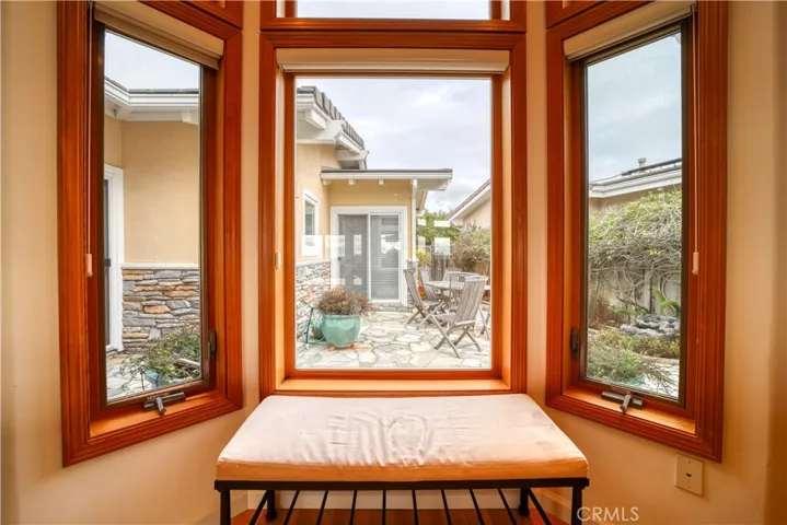 View of patio from dining room