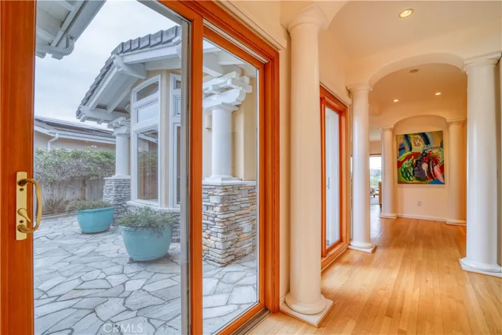 French doors in hallway