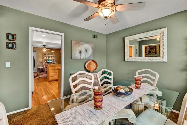 Formal Dining Room with Ceiling Fan