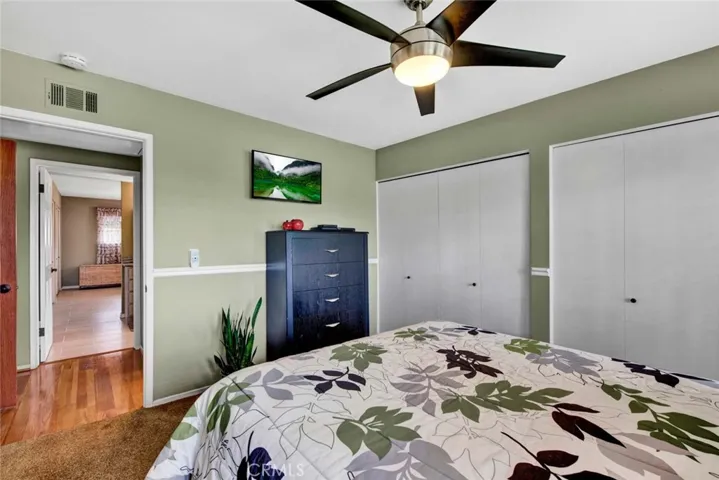 3rd Bedrooms with Ceiling Fan and Carpet