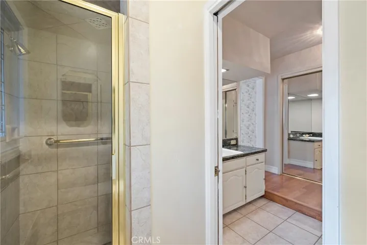 Master Show area.  There is a door to the sink area