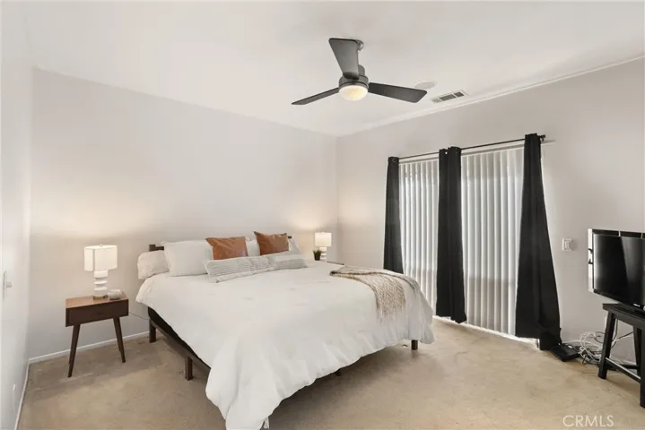 The private primary suite is made for recharging