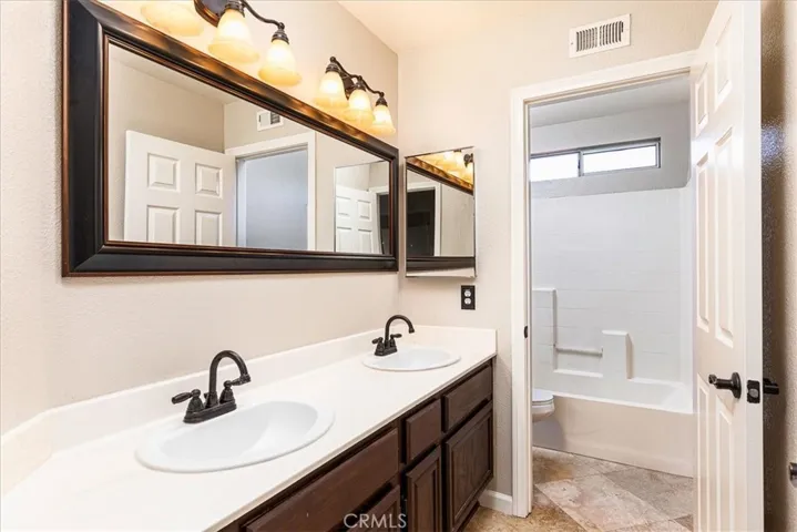 upstairs hall bath-can still brush your teeth with someone in the shower!