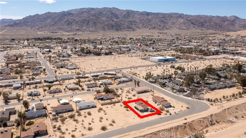 Aerial.  Lot lines are approximate.