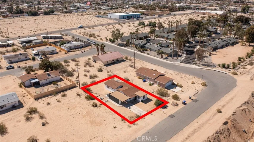 Aerial.  Lot lines are approximate.