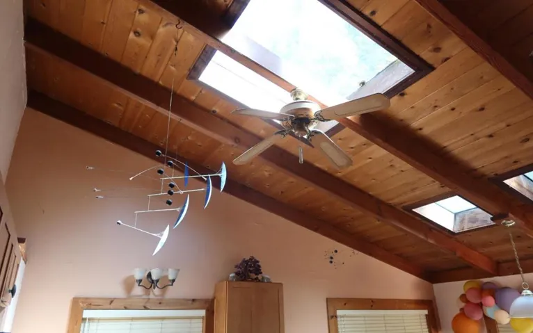 Kitchen Vaulted with Skylights
